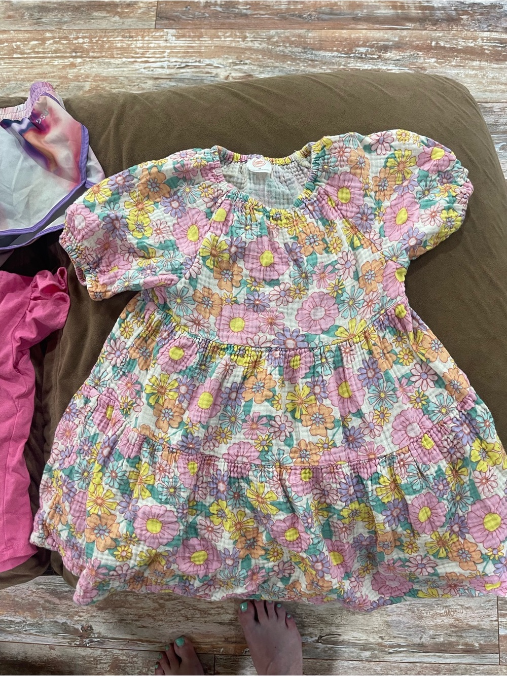 wonder nation Navy Floral Daisy Print Top with Bright Accents - Picture 2 of 11